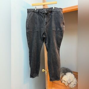 Judy Blue Black Drawstring Cargo Joggers